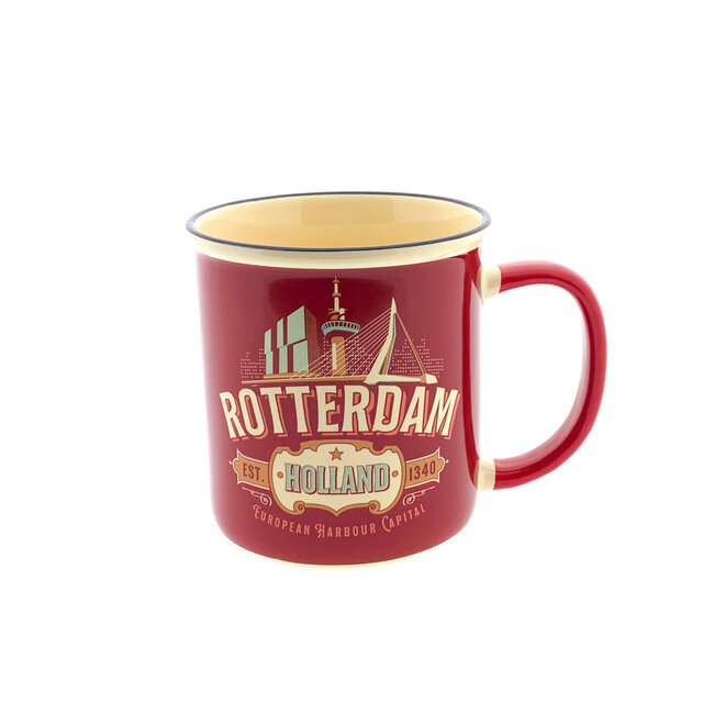 Rotterdam City bikes (rood) - Vintage Koffie- en Theemok