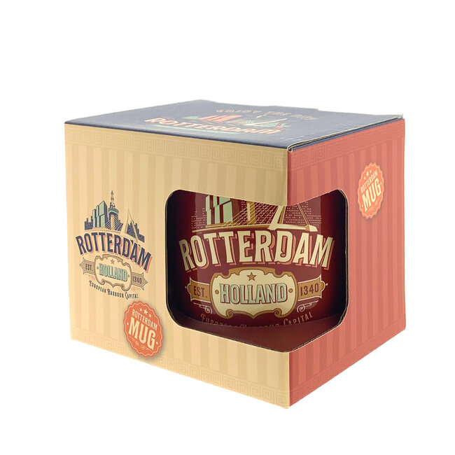 Rotterdam City bikes (rood) - Vintage Koffie- en Theemok