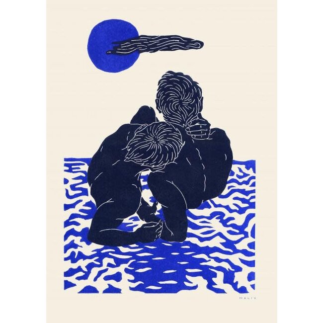 PSTR Studio Maliv  - Blue Moon II | 30x40 cm