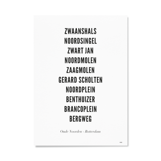 Wijck Typografisch Oude Noorden | A4 Poster