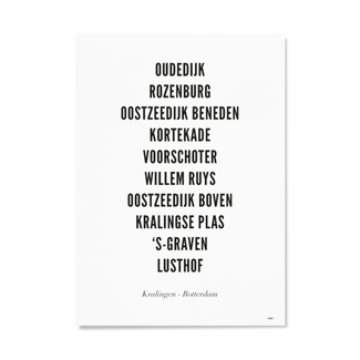 Wijck Typografisch Kralingen | A4 Poster