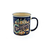 Beker vintage Rotterdam City ornaments blauw