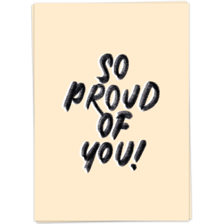 So proud of you