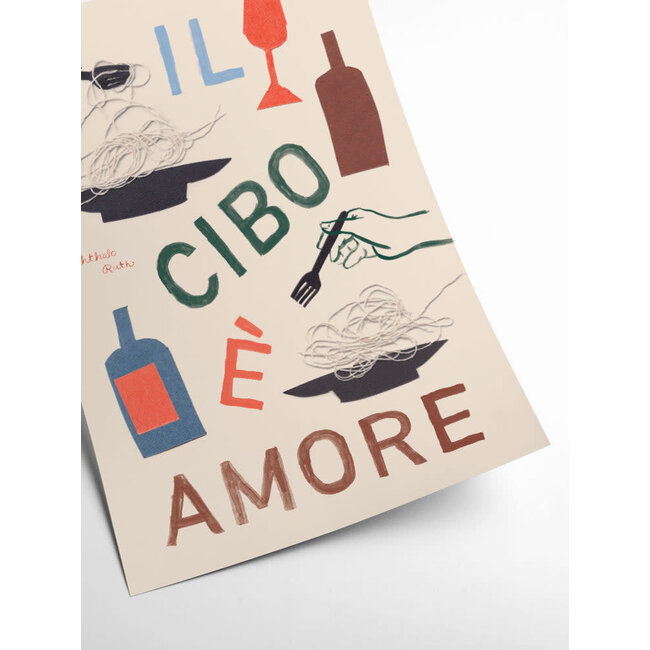 PSTR Studio Phthalo Ruth - Food is Love | Poster | Art Print | 30x40 cm