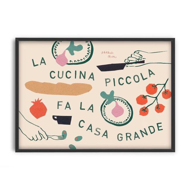 PSTR Studio Phthalo Ruth - Small Kitchen Makes a Big Home | Poster | Art Print | 30x40 cm