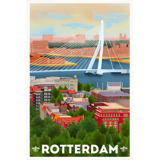Louissons Rotterdam | Erasmusbrug (overview) 60x40cm