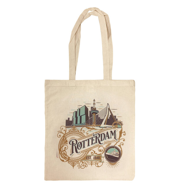 Rotterdam City ornaments | Katoenen tas | Tote bag | Linnen tas | Shopper