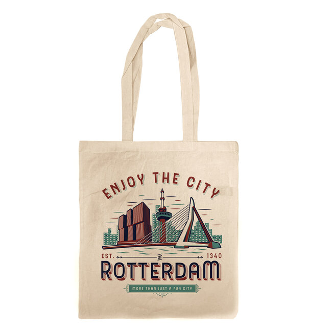 Rotterdam Enjoy the city | Katoenen tas | Tote bag | Linnen tas | Shopper