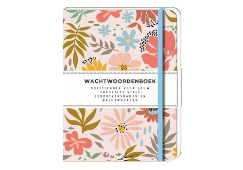 Wachtwoorden notitieboek- Soft floral