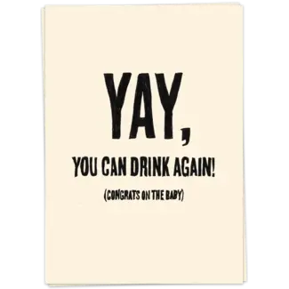 Yay you can drink again (congrats on the baby)