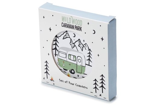 Onderzetters Caravans | 4 stuks | Tafel accessoire