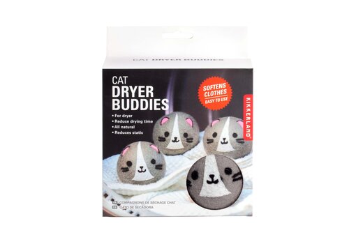 Kikkerland Cat dryer buddies | Katvormige drogerballen