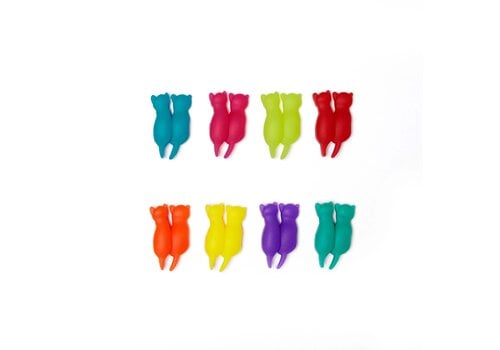 Kikkerland Rainbow cat drink markers | Glaslabels | Drankherkenningslabels