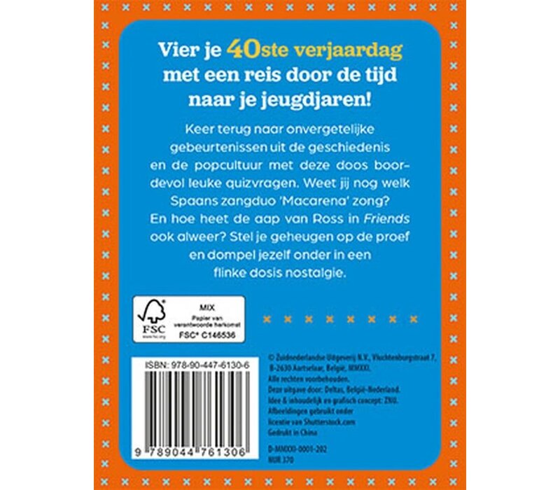 Verjaardagsquiz Hoera 40 jaar