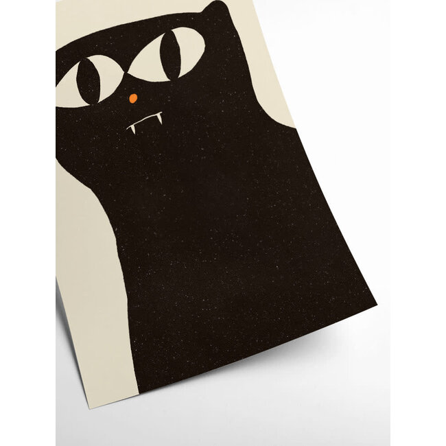PSTR Studio Enikő Eged - Black Cat | Zwarte kat | Poster 30x40cm