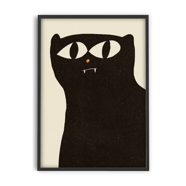 PSTR Studio Enikő Eged - Black Cat | Zwarte kat | Poster 30x40cm