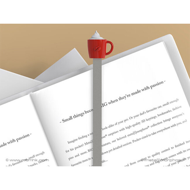 Boekenlegger Rode beker met chocolademelk