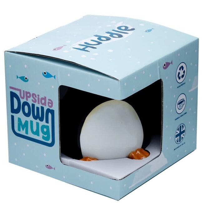 Pinguin ondersteboven mok