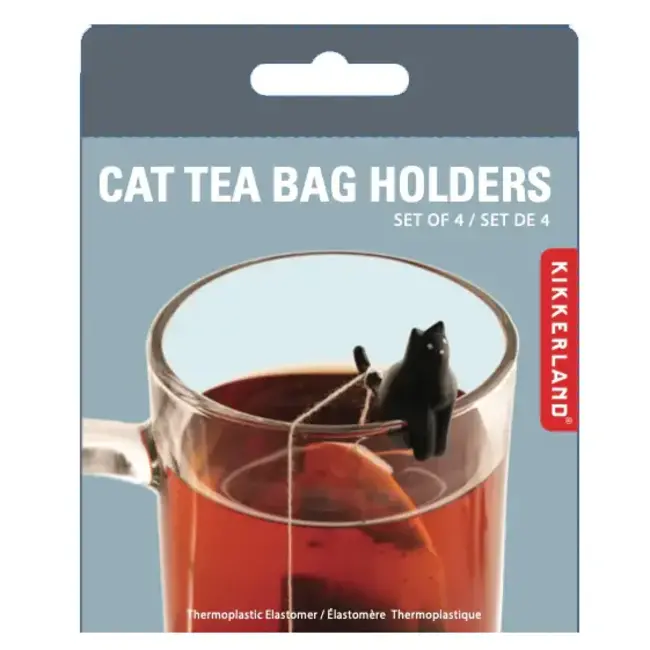 Kikkerland Cat Tea bag holders set of 4