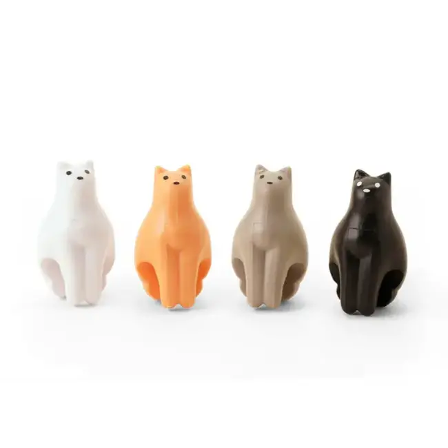 Kikkerland Cat Tea bag holders set of 4