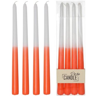 Kaars dip dye wax oranje | Candle