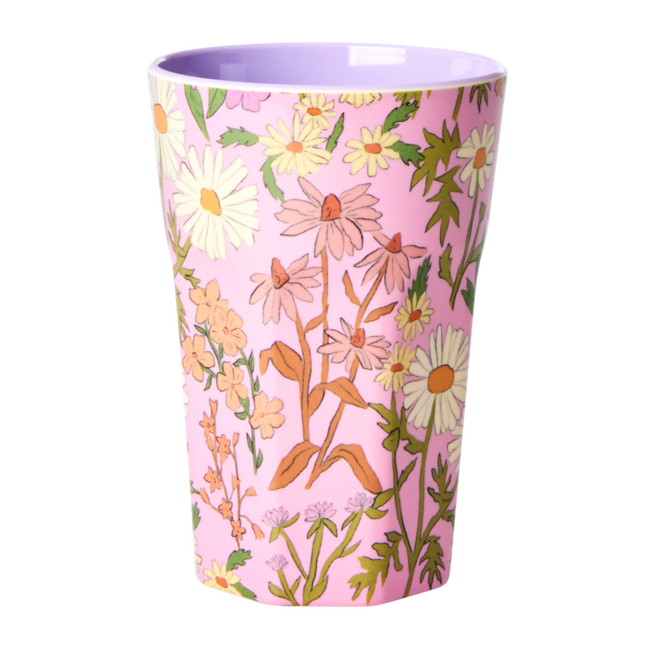 Melamine Cup with Daisy Dearest Print - Tall - 400 ml