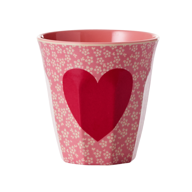Melamine Cup with Heart Print - Medium - 250 ml