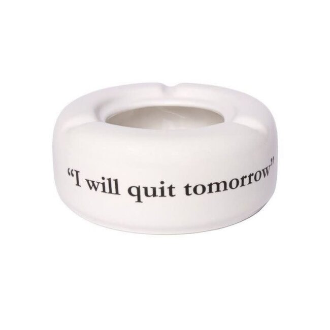 Fisura Ashtray ''I will quit tomorrow'' White | Asbak