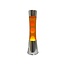 Fisura Lamp Lava - Chrome metal base / orange liquid / orange lava