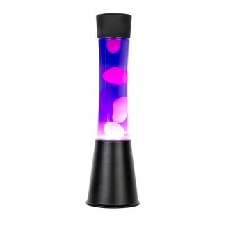 Fisura Lava Lamp ''tower'' - Black base and purple liquid