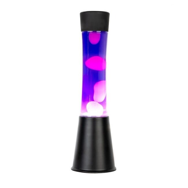 Fisura Lava Lamp ''tower'' - Black base and purple liquid