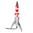 Fisura Rocket lava lamp red