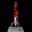 Fisura Rocket lava lamp red