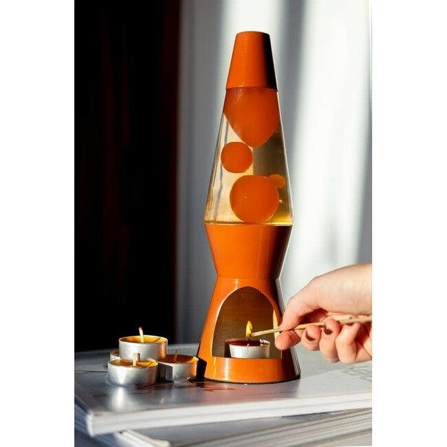 Fisura T-light lava lamp - terracotta
