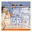 PSTR Studio Enikő Eged - Bodega Cat Drinks 40x40 cm | Poster