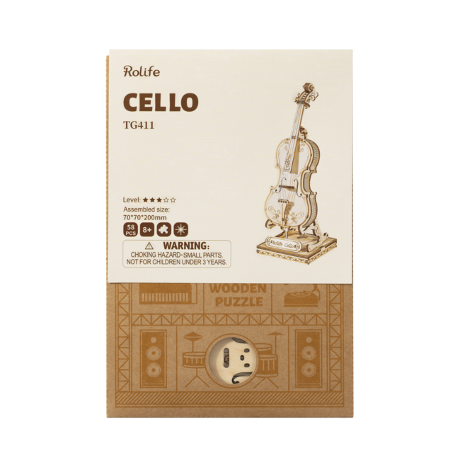 Cello | Modelbouwpakket | Muziekinstrument | Bouwpakket | Bouwset | Miniatuurset | DIY