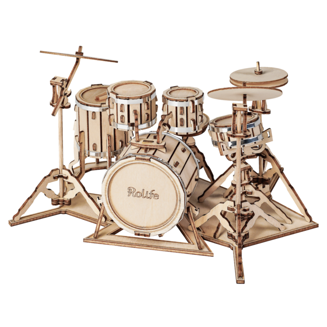 Drumkit | Modelbouwpakket| Muziekinstrument | Bouwpakket | Bouwset | Miniatuurset | DIY