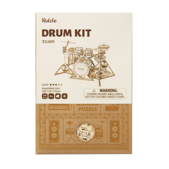 Drumkit | Modelbouwpakket| Muziekinstrument | Bouwpakket | Bouwset | Miniatuurset | DIY