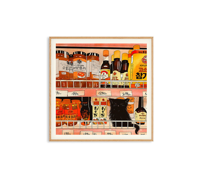 Enikő Eged - Bodega Cat Chili 40x40 cm | Poster | Art Print