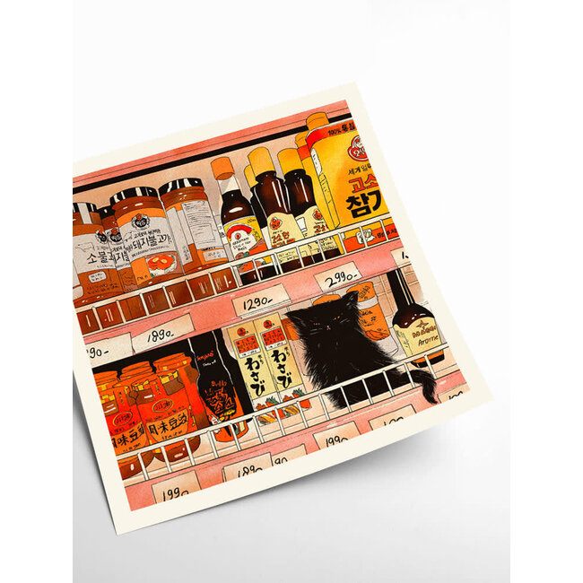 PSTR Studio Enikő Eged - Bodega Cat Chili 40x40 cm | Poster | Art Print