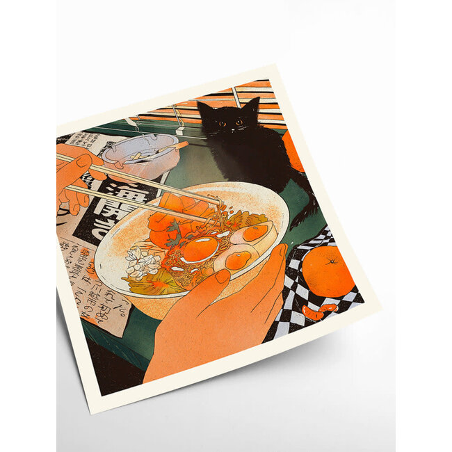 PSTR Studio Enikő Eged - Bodega Cat Kimchi 40x40 cm | Poster | Art Print