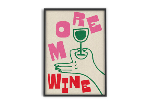 KKEC posters Abbie Franks - More Wine 30x40 cm | Poster | Art Print