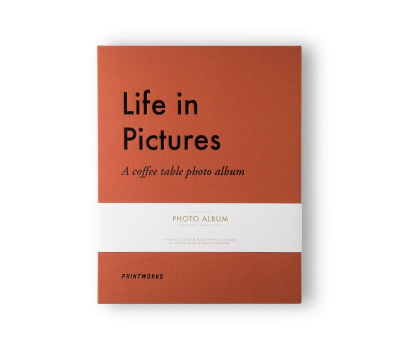 Photo Album Coffee Table Book - Life in Pictures oranje
