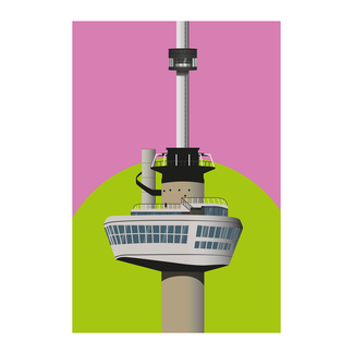 Stukje Rotterdam Euromast poster 30x40cm