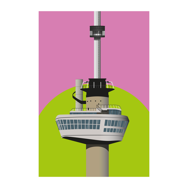 Stukje Rotterdam Euromast poster 30x40cm