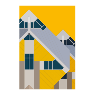 Stukje Rotterdam Kubuswoningen poster 30x40cm