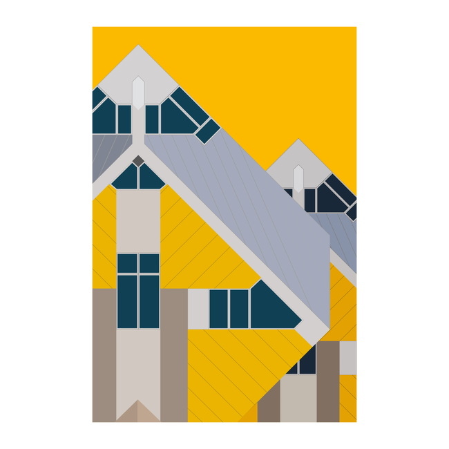 Stukje Rotterdam Kubuswoningen poster 30x40cm