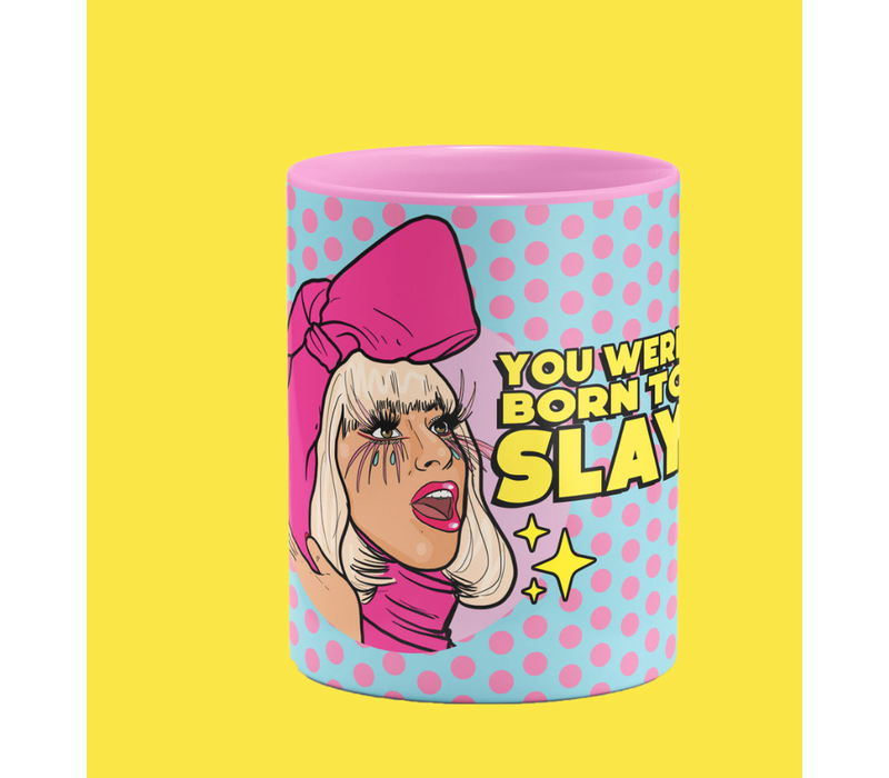 Mok Born to slay | Thee of koffie beker | Studio Soph