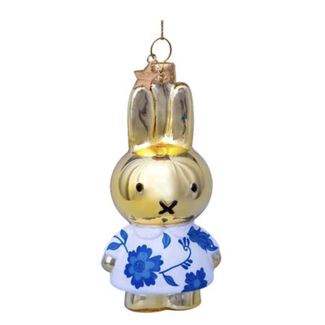 Vondels Decoratie Nijntje Delftsblauw dress | Kerst ornament | Kerstbal | Vondels