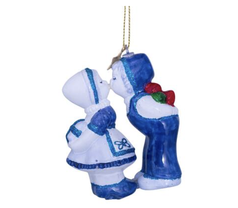 Decoratie Kissing Couple | Kerst ornament | Kerstbal | Vondels